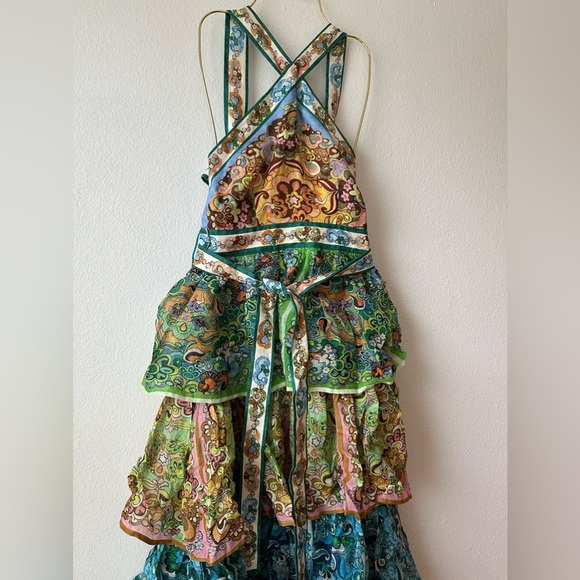 Alemais Dreamer Floral-Print Linen Halterneck Dress - Picture 10 of 17